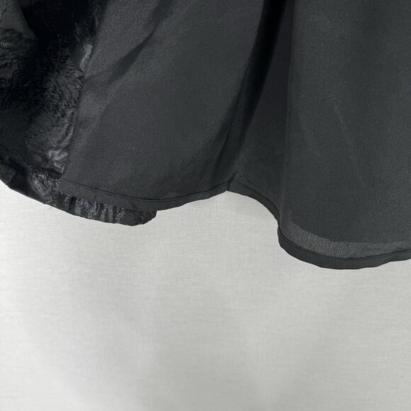 J.Crew Womens Dress 16 Black Jacquard Floral Tiered Cocktail Evening Romantic - Picture 4 of 16